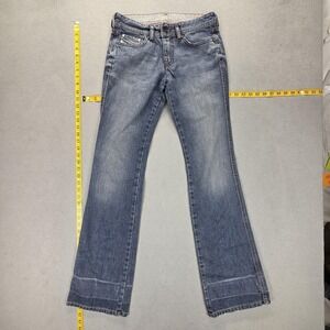 Diesel Jeans Womens 26x34 Blue Medium‎ Wash Slim Bootcut Embroidered Italy